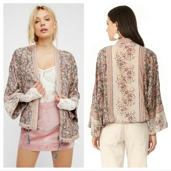 Free People Jackets & Blazers - Free People Wildflower Cinched Kimono Zip Front Jacket Cardigan